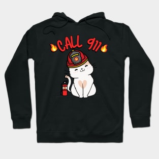 Firefighter Persian Cat Hoodie